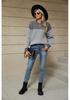 Women's 2024 Autumn/Winter Striped Casual Knit Sweater - European & American Style, Long Sleeve