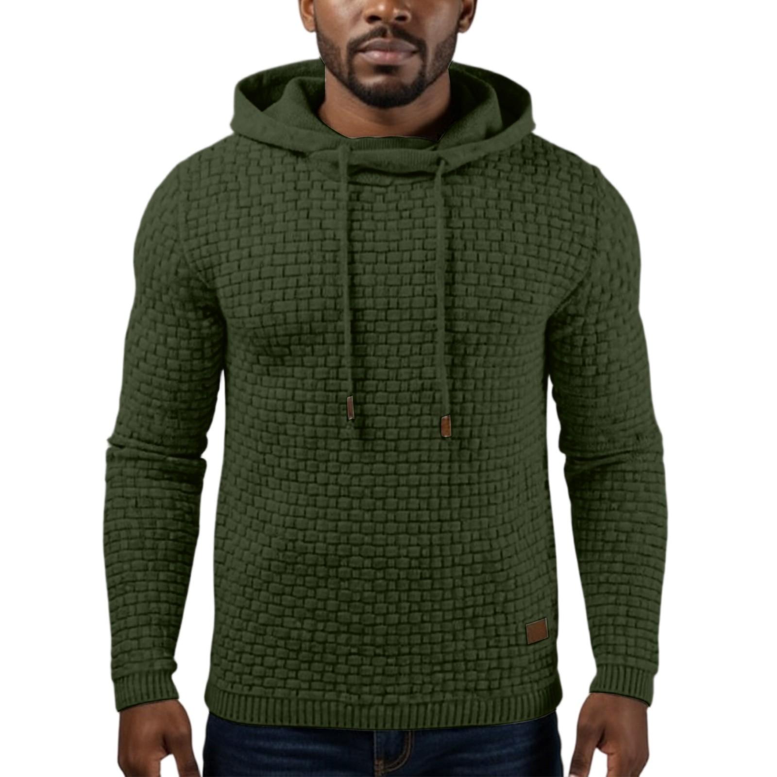 Men s Hooded Sweatshirt, Contrasting Color Sweatshirt, Sports  Zipper Casual Jacket L