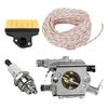 Carburetor Air Filter Gas Cap Fuel Line Hose Spark Plug Kit for Stihl 025 023 021 MS250 MS230 MS210 Zama C1Q-S76C Walbro WT-286