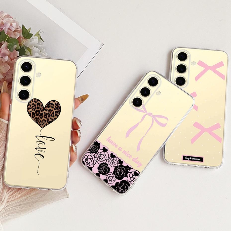 Clear TPU Case For Samsung Galaxy S25+ S25 5G Newest Style Phone Cases For Samsung S 25 S25 Plus Soft Silicone Covers Bumpers