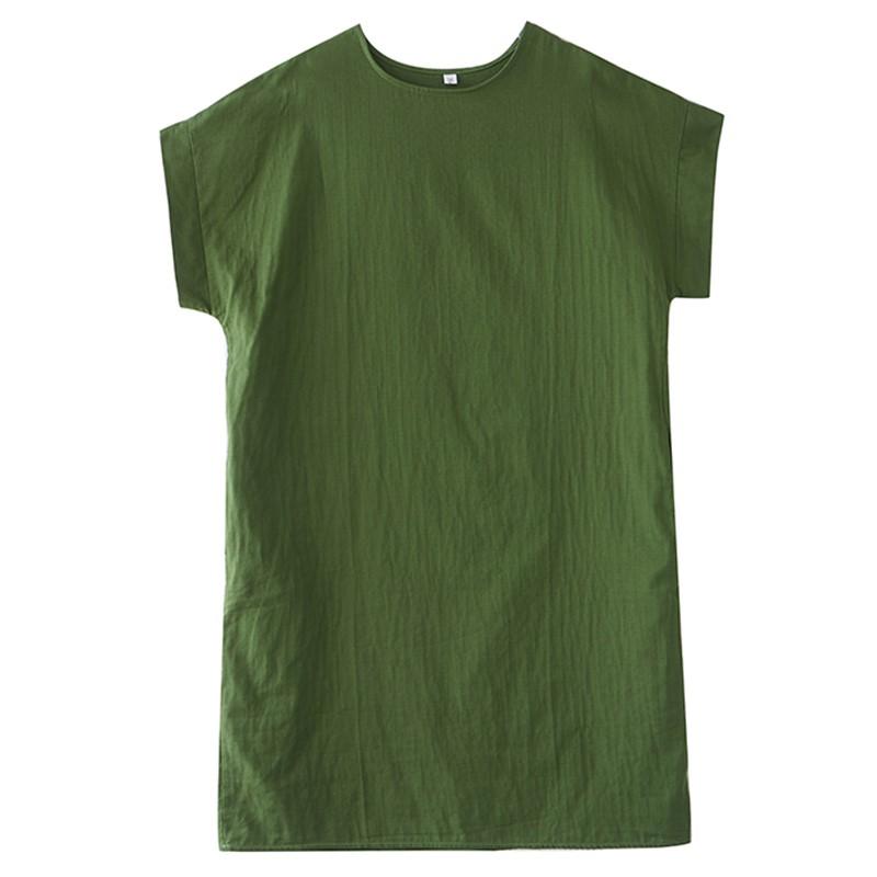 Short Sleeve Plus Size Cotton Vintage New In Dresses for Women Casual Loose Long Summer Dress