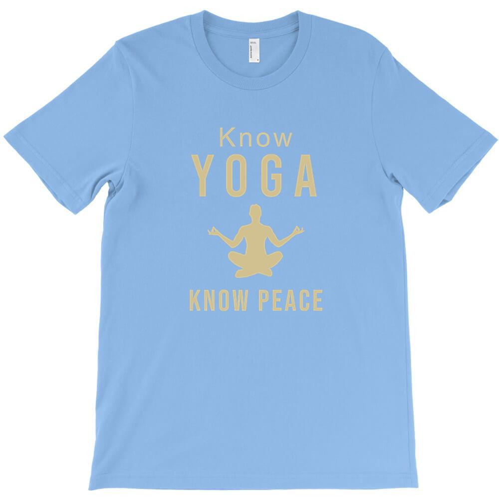 Know Yoga Know Peace T Shirt First Bunny Officer Mens Short Sleeve Shirt T Shirt