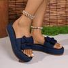 New Large-sized Thick-soled Sponge Shoes for Women One-shoulder Flip-flops