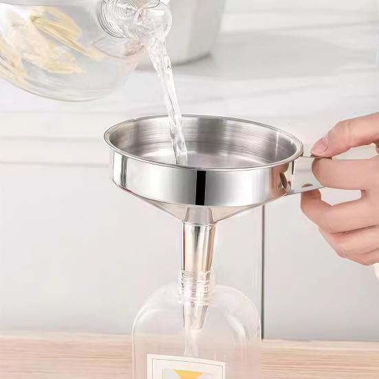 Trichter Groß Mittel Klein Küchen-Trichter mit ergonomischem Griff 304 Edelstahl Spülmaschinenfest Herzförmiger Entlüftungskanal Koch-Trichter