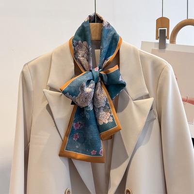 1PCS Fashion Scarf For Women Luxury Headband Neckerchief Spring/Summer Foulard Female Hair Scarfs Neck Tie Skinny Scarves