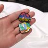 Let's Go To Beach Enamel Pins Born To Surf Coconut Tree Hawaii Sunset Brooches
