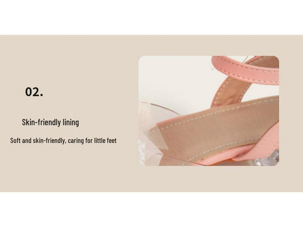 Mädchen Sandalen mit offener Zehenpartie und Rosenblüte - Frühjahr 2026