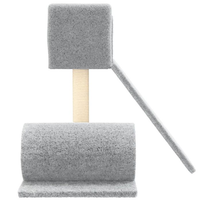 171607 vidaXL Arbre à chat avec griffoir en sisal Gris clair 59 cm