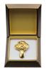 Grand Griffon Vendéen, Large Vendéen Griffon – Brooch with a clip, gold-plated holder for a start number | Art-Dog