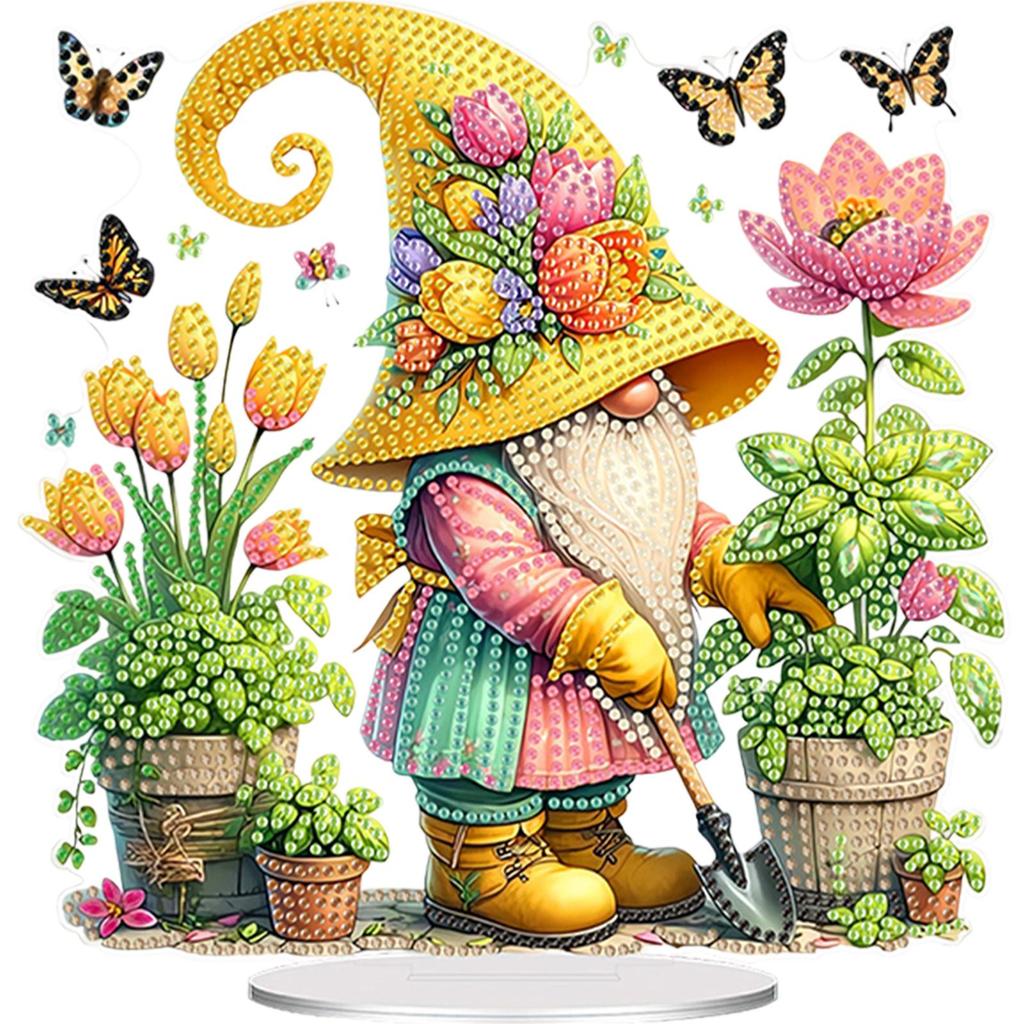 Acrylic Special Shape Cake Diamond Painting Tabletop Ornaments Kit Rhinestones Desktop Ornaments Diamond Painting Desktop Decors