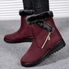 Fashion Women Winter Boots High-Top Zipper Platform Warm Plush Solid Color Snow Boot Fashion Shoes for Women Comfortable Zapatos Mujer