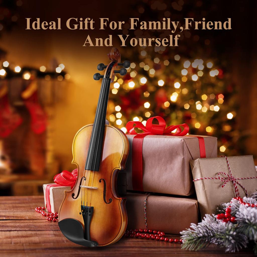 Eastar Violin Solid Wood Violin Set with 2 Bows for Beginners and Advanced Violin Players 4/4 EVA-330