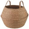 Seagrass Plant Basket with Handles Natural Color Ø 45 X 36 Cm 100percent  Seagrass