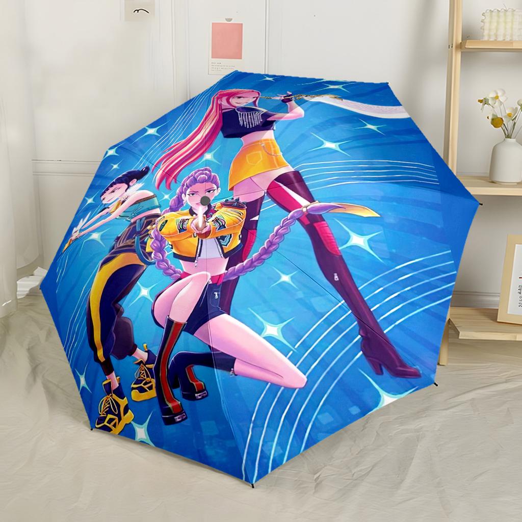 Future Heroes Unite Portable Automatic Umbrella Compact 8-Rib weight Foldable Design for Women/Men Stylish Accessory