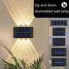 10/8/6/4LEDs Solar Wall Lamp Yard Street Decor Light Outdoor Waterproof Up and Down Luminous Lighting Garden Landscape Lamp