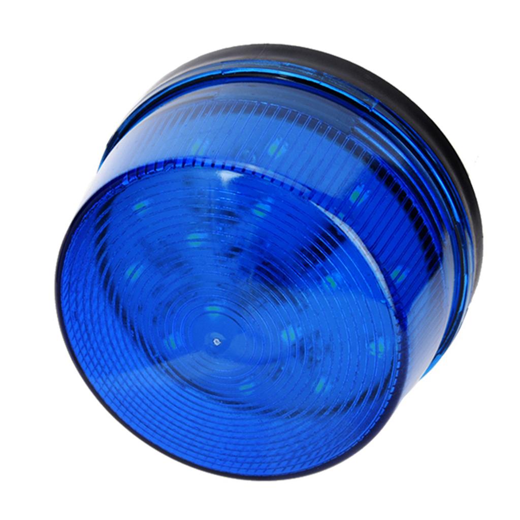 DC9 12V Blue LED Strobe Beacon Emergency Alarm Warning Signal Flashing Light Without Sound