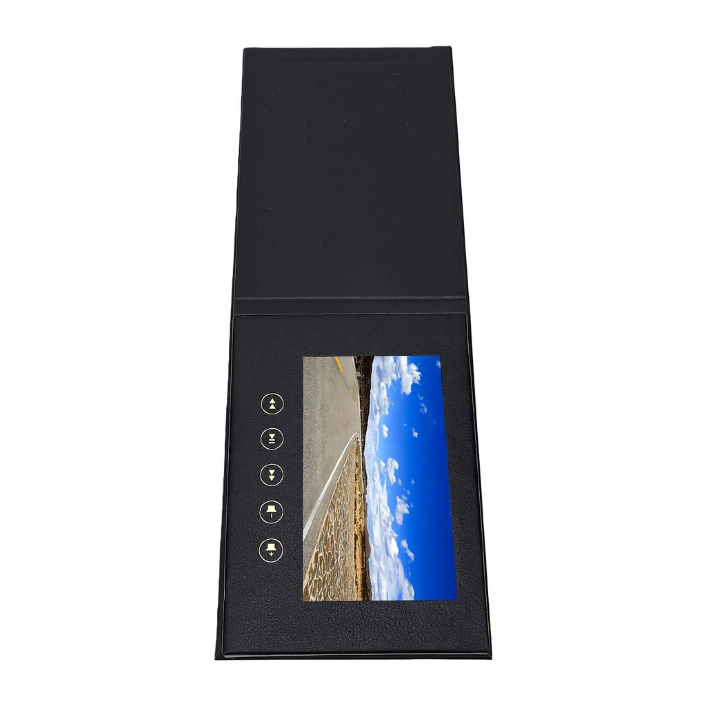 7 Inch Digital Video Greeting Card Electronic Brochure with Color Screen Type C Port PU Shell for Wedding Business