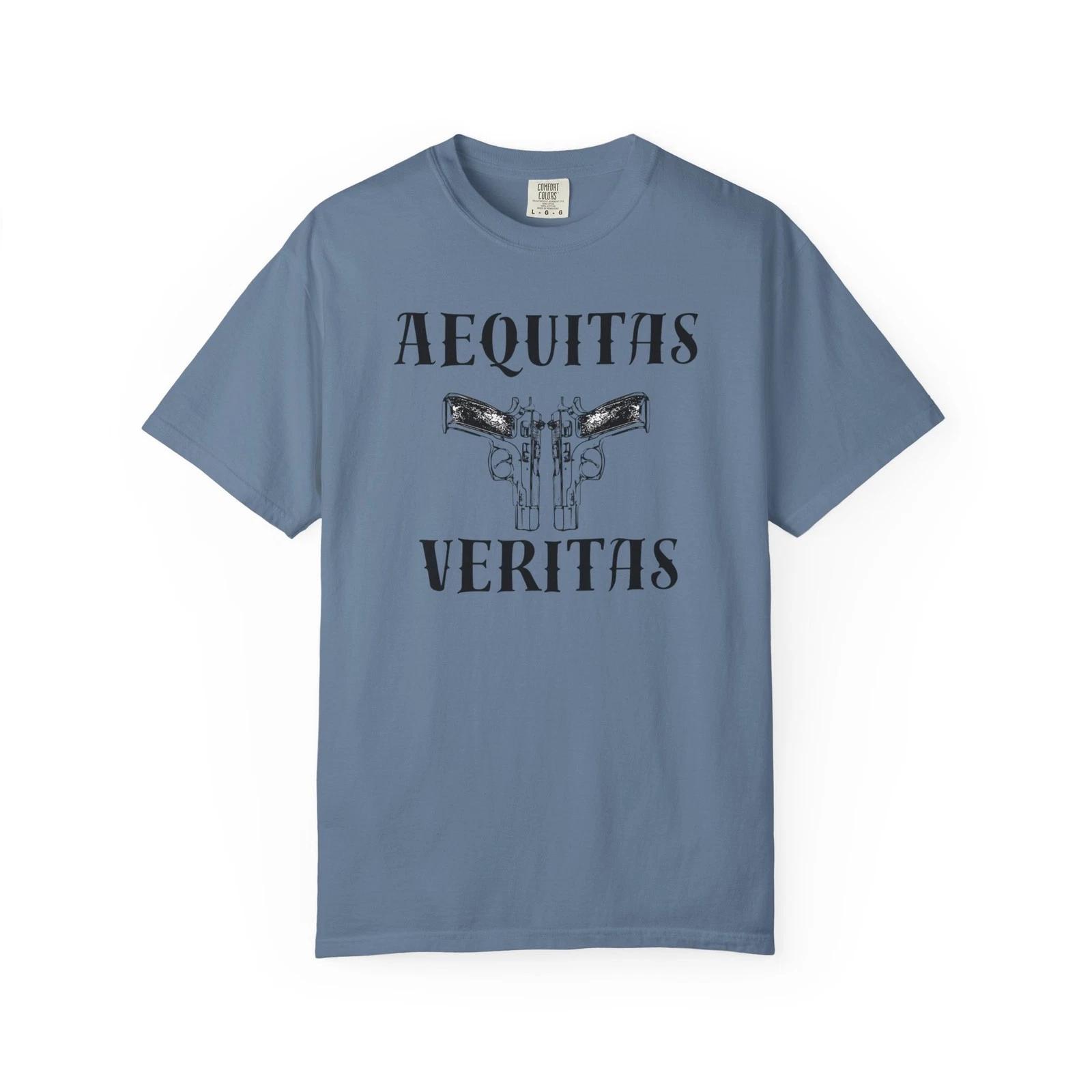 Aequitas Veritas Unisex Garment-Dyed T-shirt, Casual Tee, Graphic Shirt, [...] 2XL