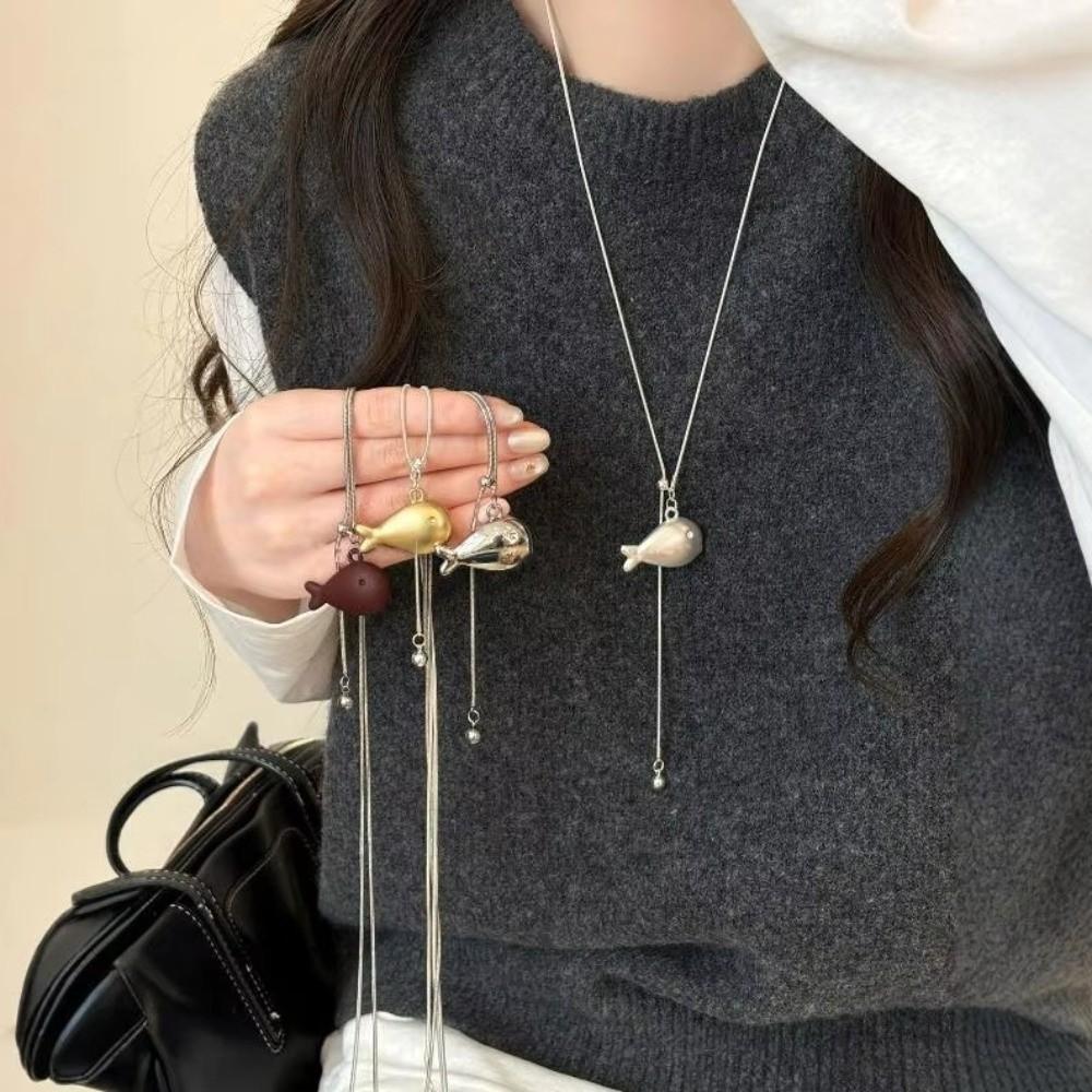 Silver Adjustable Sweater Chain Elegant Charm Jewelry Accessory Gift Fashion