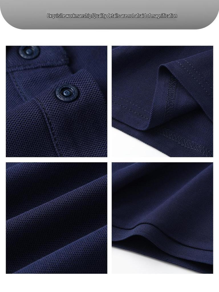 Premium Ice Silk Polo with Custom Logo - Summer Short Sleeve Workwear
