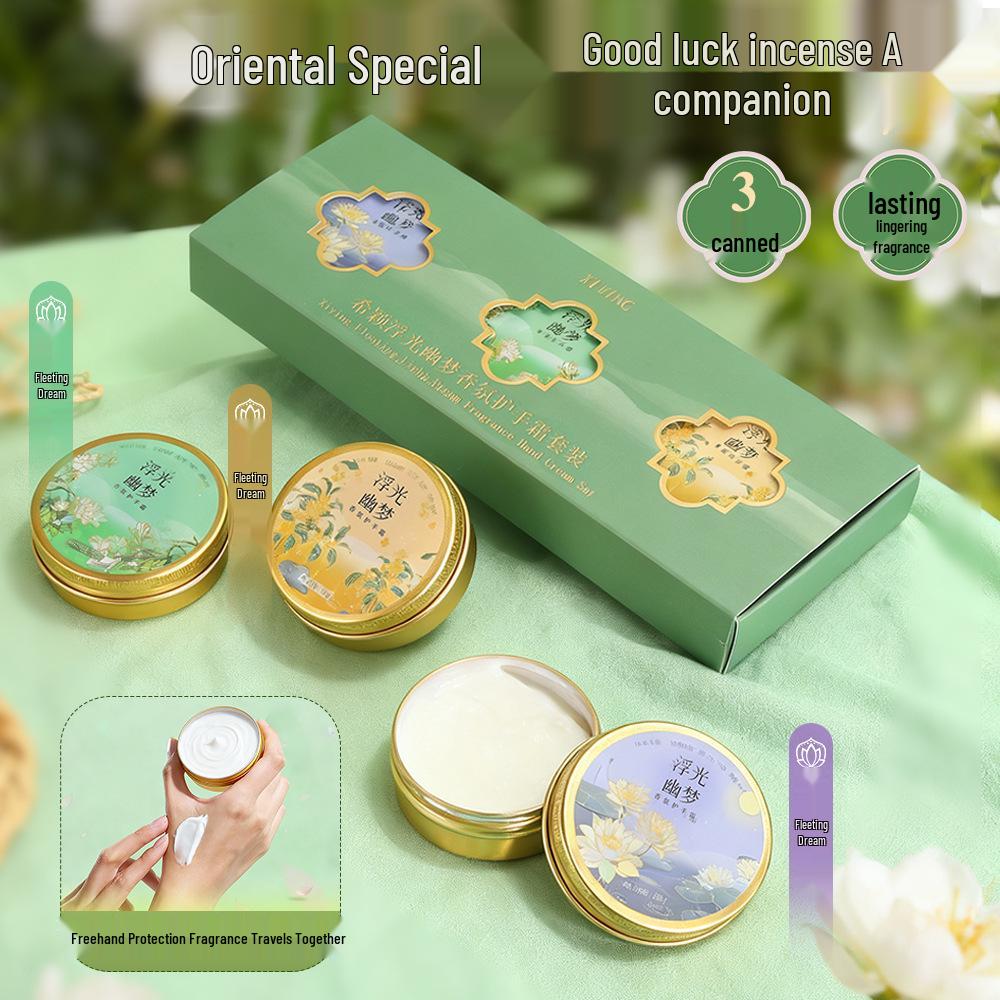 Autumn/Winter Hand Cream Set: Moisturizing, Nourishing, Anti-Chapping with Long-Lasting National Style Fragrance.