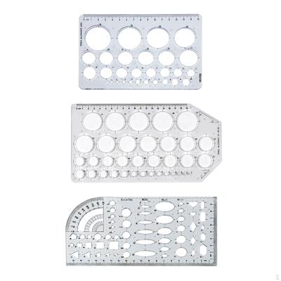 Multifunctional Geometric Ruler Circle Round Stencil Templates Mathematics Template for
