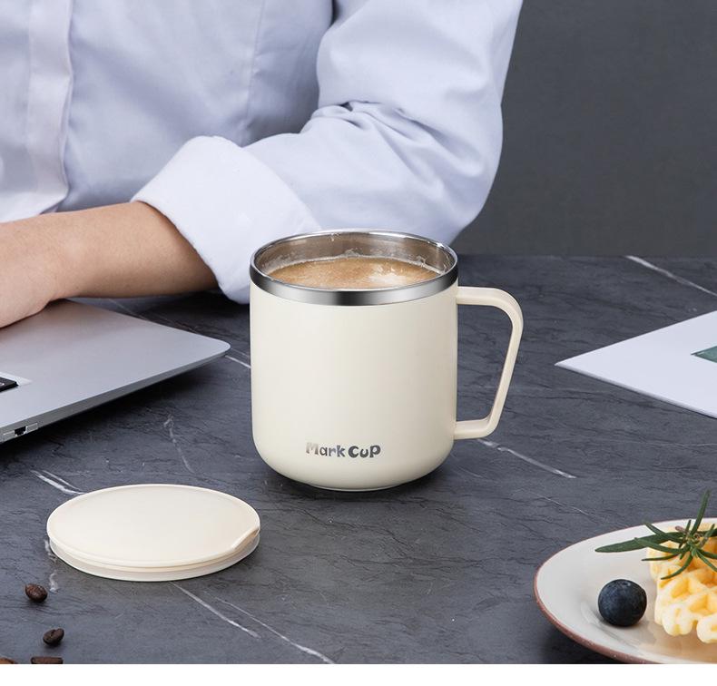 Isolierte Edelstahl-Tasse mit Deckel - Langlebig, Büro- & Kinderbecher, Ideales Geschenk für Teeliebhaber