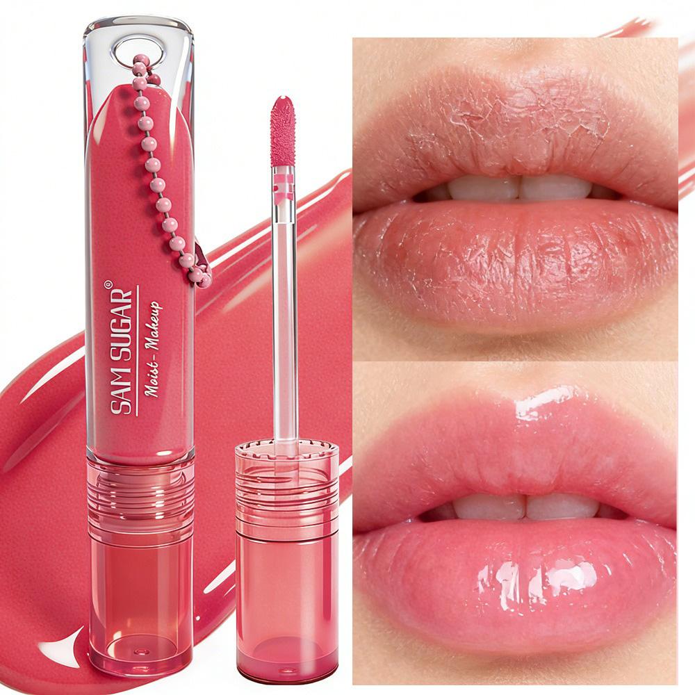 Lucidalabbra Perla Specchio Rossetto Idratante a Lunga Tenuta Lucentezza Glitter Smalto Non Si Attacca alla Tazza Jelly Pout Tinta Labbra Trucco