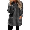 Women's Oversized Fleece Hoodie Long Sleeve Zip Up Pullover Casual Hooded Sweatshirt Jacket for Fall