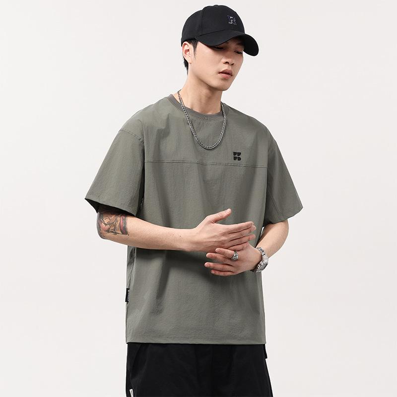 New Summer Men's Short-sleeved Thin T-shirt Men's Fabric Short T-shirt