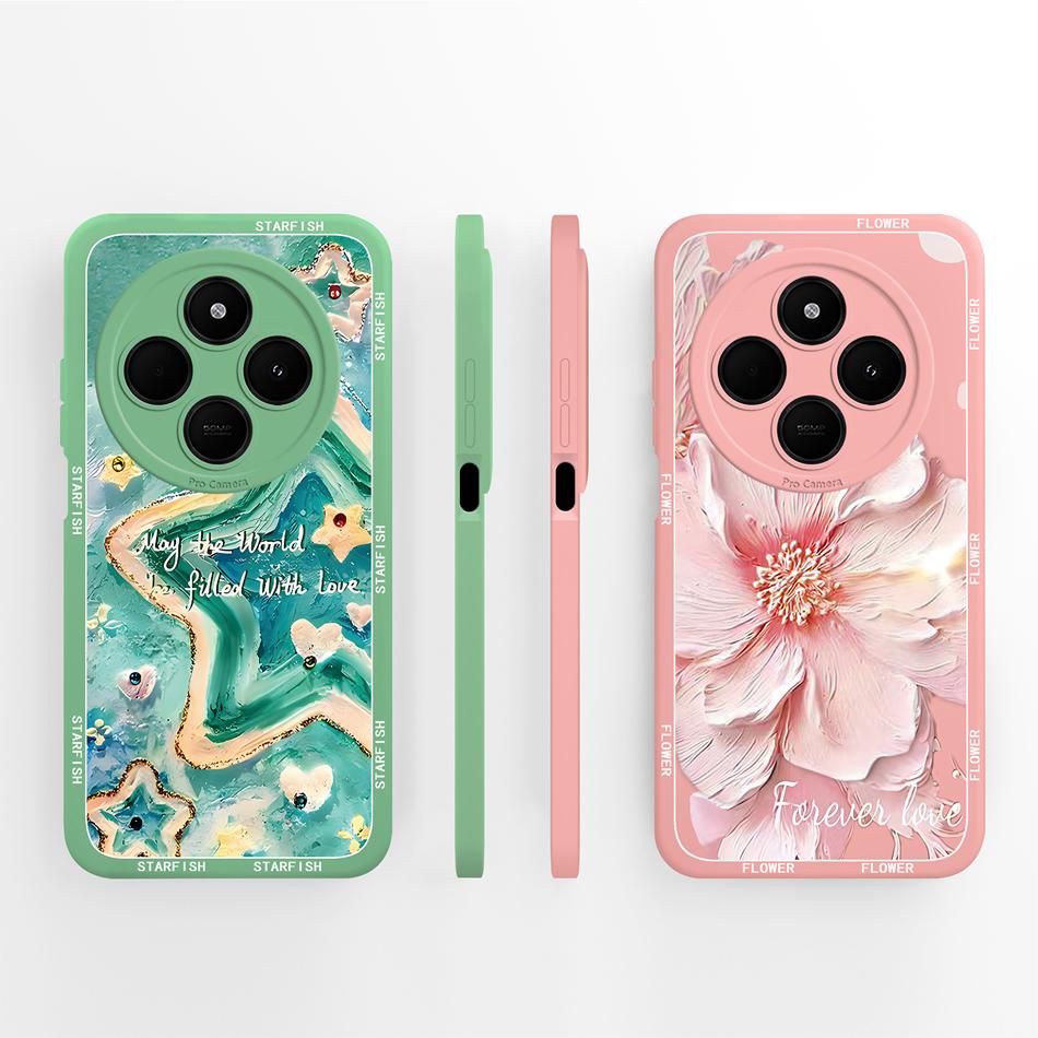 Per Custodia Telefono POCO C75 Carino Cuore Gatto Morbido Silicone Liquido Cover Posteriore Per Xiaomi Poco C 75 Protezione Completa Anti Caduta Funda Capa