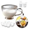 Set 6 Stück Riffelgläser Große 380 ml Für Kaffee