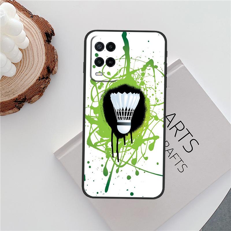 Badminton Ball Case For Oppo A15 A80 A60 A40 A94 A54 A98 A78 A18 A38 A58 A16 A76 A96 A17 A77 A74 A57S Cover