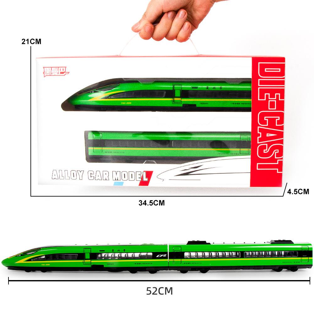 Giocattolo modello di treno in metallo a sezione singola in scala 1/87, veicolo giocattolo da tirare indietro con suono e luce per bambini Collezione per bambini