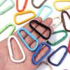 10pcs/lot 45x24mm Alloy Spring Snap Clasps Colorful D-shape Carabiner Clip Clasp Hooks For Jewelry Making DIY Keychain Connector