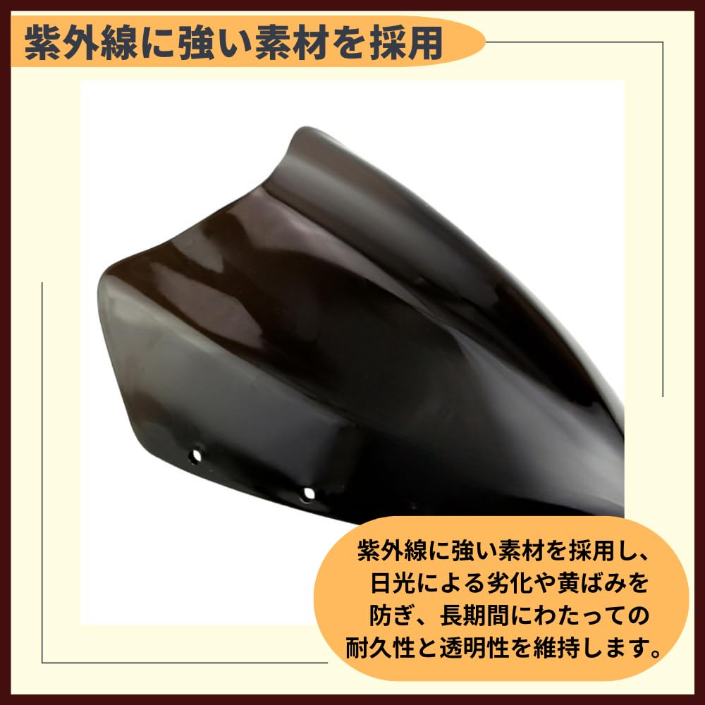 ideamall Motorcycle Windshield Screen Shield Meter Visor Universal Black