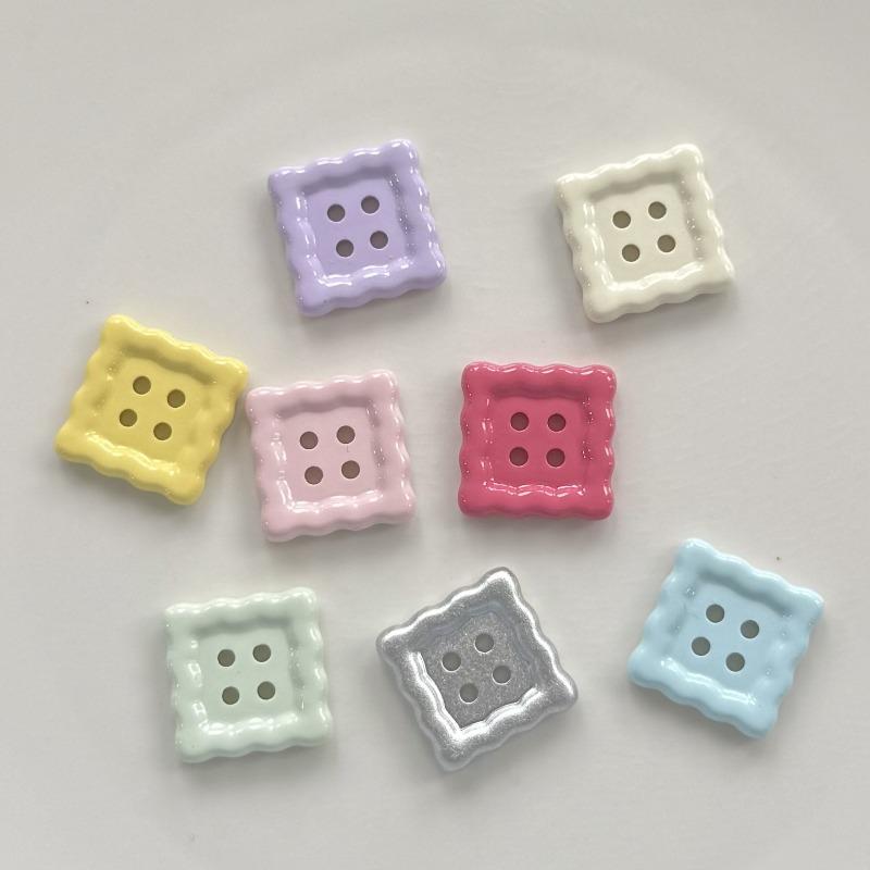 Colorful Small Square Button Accessories  DIY Handcrafted Materials  Clothing  Shoes  Socks Accessories  Phone Cases  Crocs
