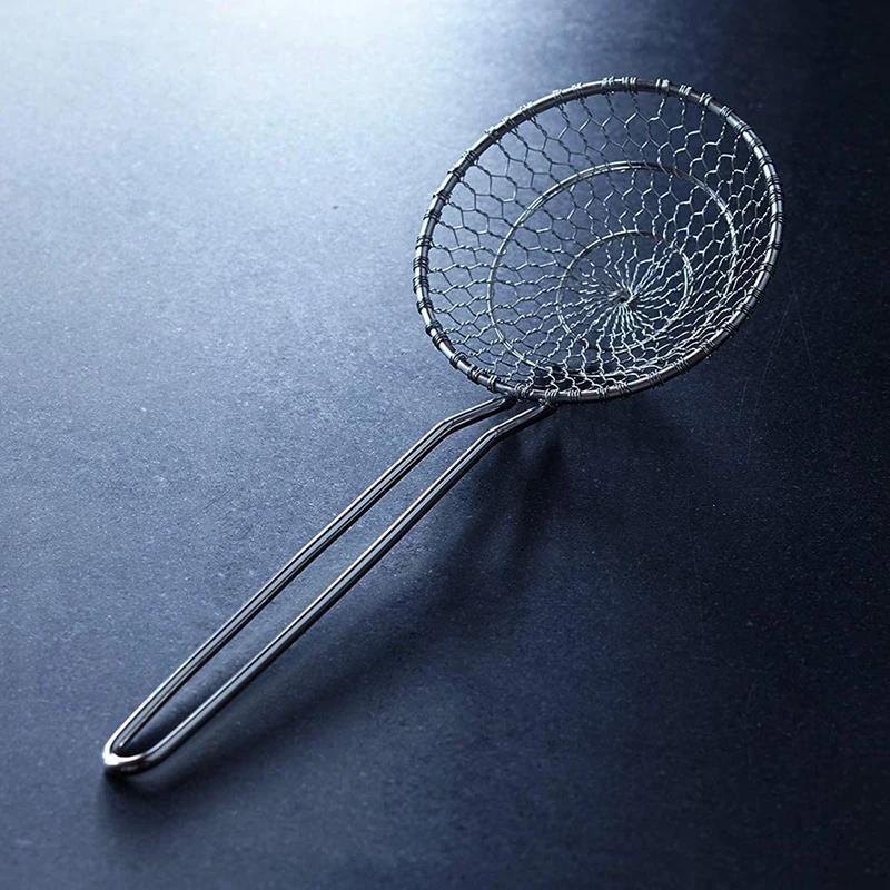 Heavy-duty Stainless Steel Spider Strainer, Skimmer for Cooking, Frying & Draining- Kitchen Tools