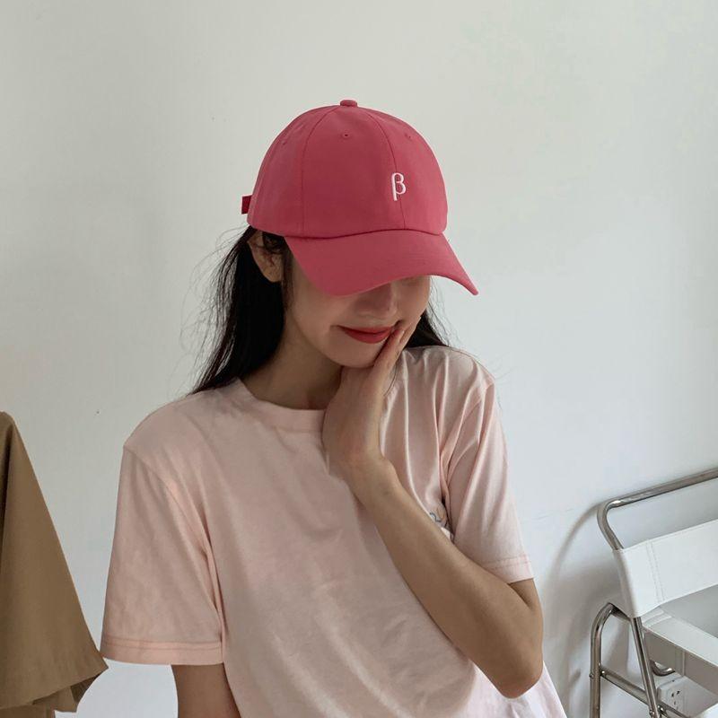 Adjustable Pink Trendy Baseball Cap With Sunshade And Breathable Material Cotton