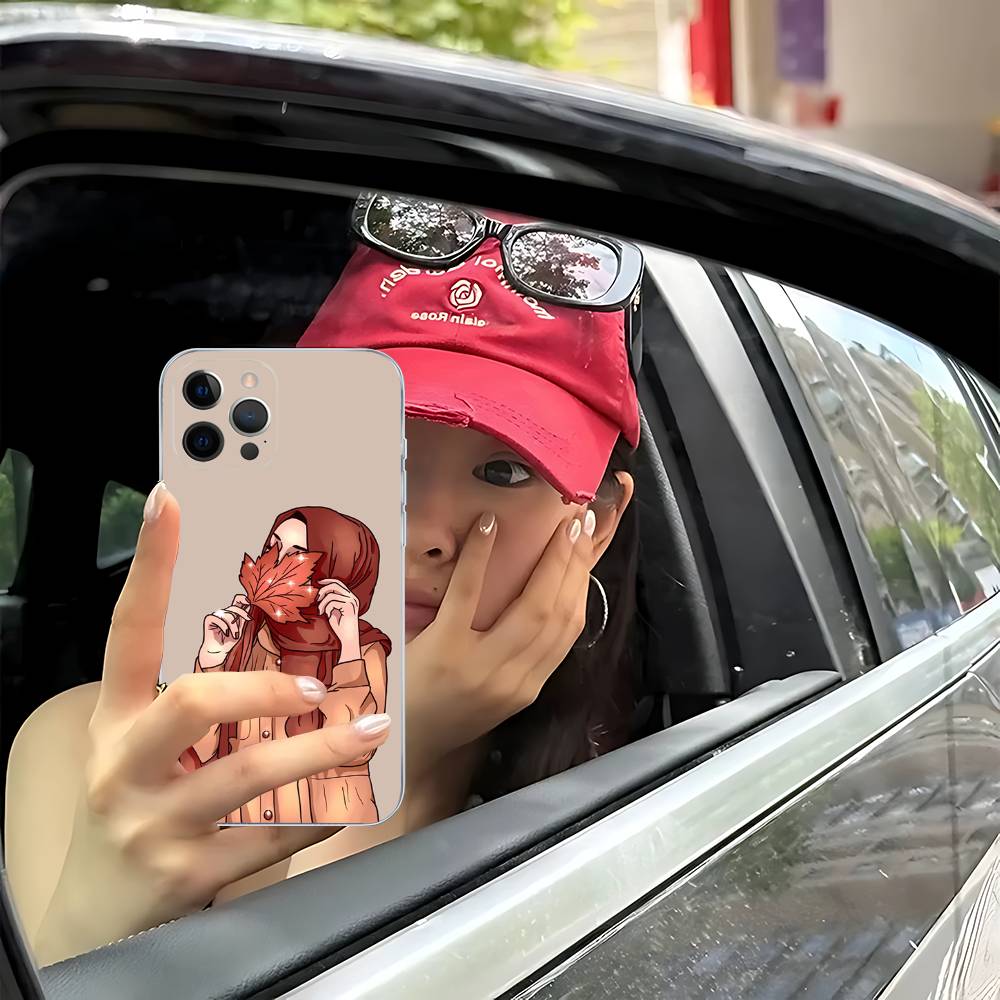 Muslim Arabic Hijab Girl For IPhone 17 16 16e 15 14 13 12 11 Pro Max Mini Plus Phone Case