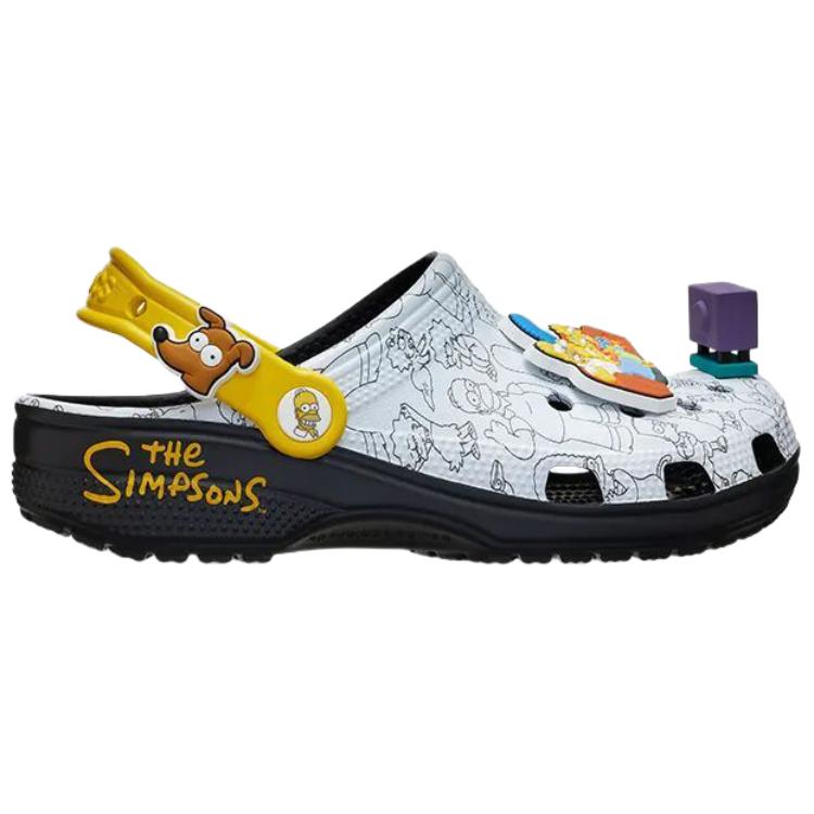 The Simpsons X Crocs Classic Clog Intro Sequence Unisex Sneakers White Multi 211106-90H