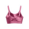 Under Armour Infinity Logo Print Medium Support Sports Bra Women Underwear Pink 1373858-669