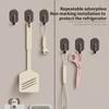 Non Perforated Refrigerator Magnetic Hook, Household Door Rear Hook, Multifunctional Thickened Strong Suction, Reusable Suction