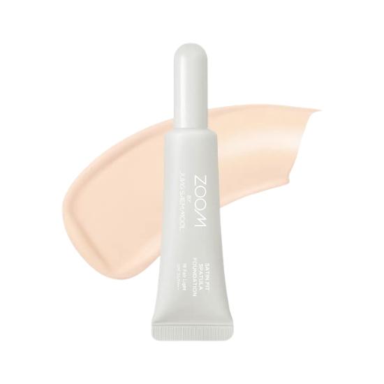 [Zoom от JUNGSAEMMOOL] Сатиновая тональная основа с аппликатором-шпателем #19 Fair Light Гладкая сатиновая жидкая тональная основа 25 мл