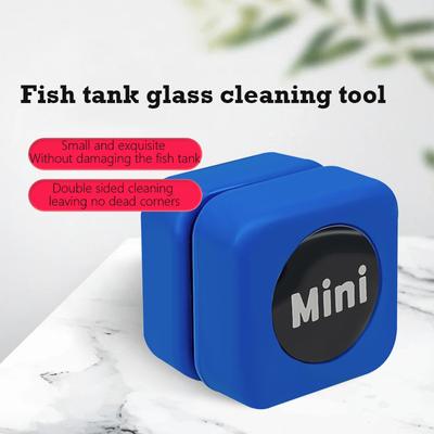 Aquarium Magnetic Brush Glass Floating Algae Scraper Curve Glass Cleaner Mini Scrubber Tool Fish Tank Glass Cleaning Magnet