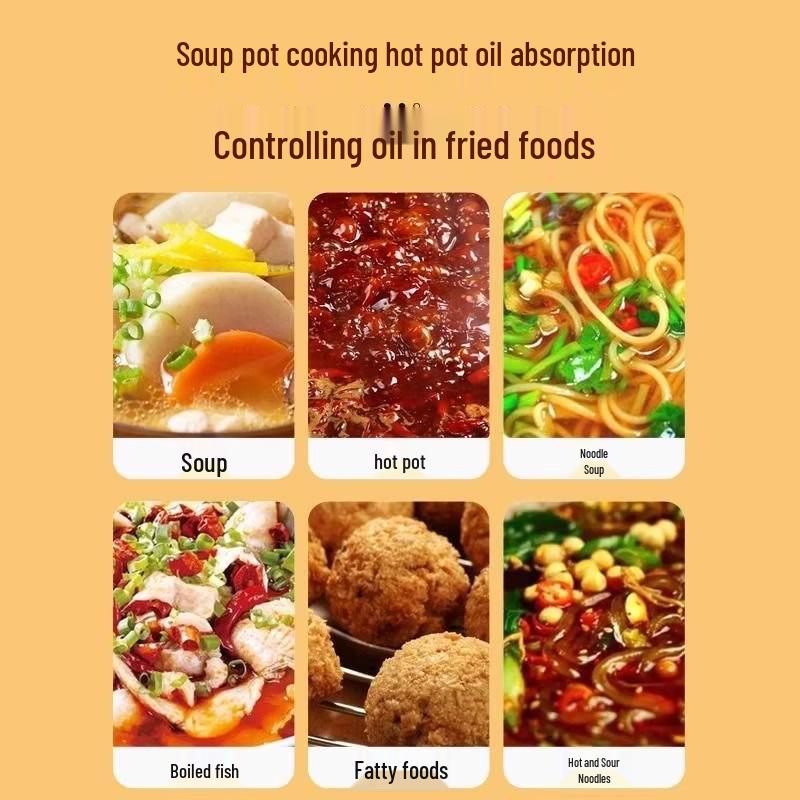 Disposable Oil-Absorbing Paper for Kitchen Use – Ideal for Frying, Baking, and Soup Stewing to Remove Excess Oil