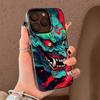 Japan Ghost Face Samurai Phone Case For iPhone 16 15 14 13 12 11 Pro Max X XR XS MAX Matte Shockproof Back Anti Fall Matte Cover