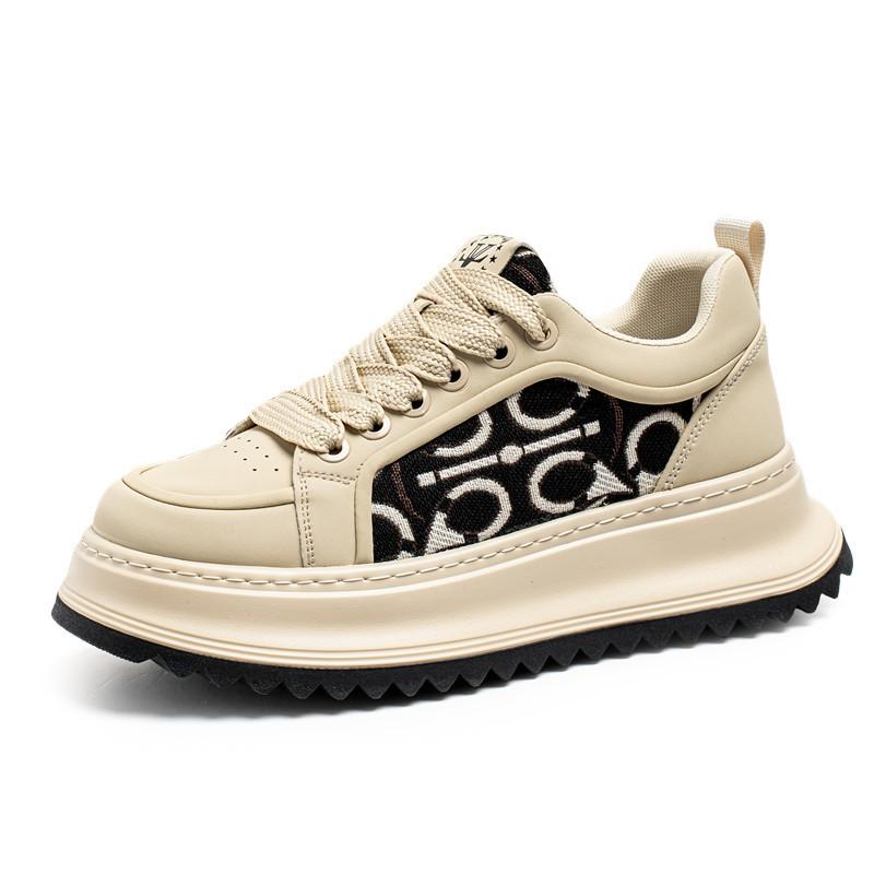 

New spring and autumn thick-soled color matching dad shoes men s student height-increasing sports shoes breathable jogging casual shoes men s shoes 44