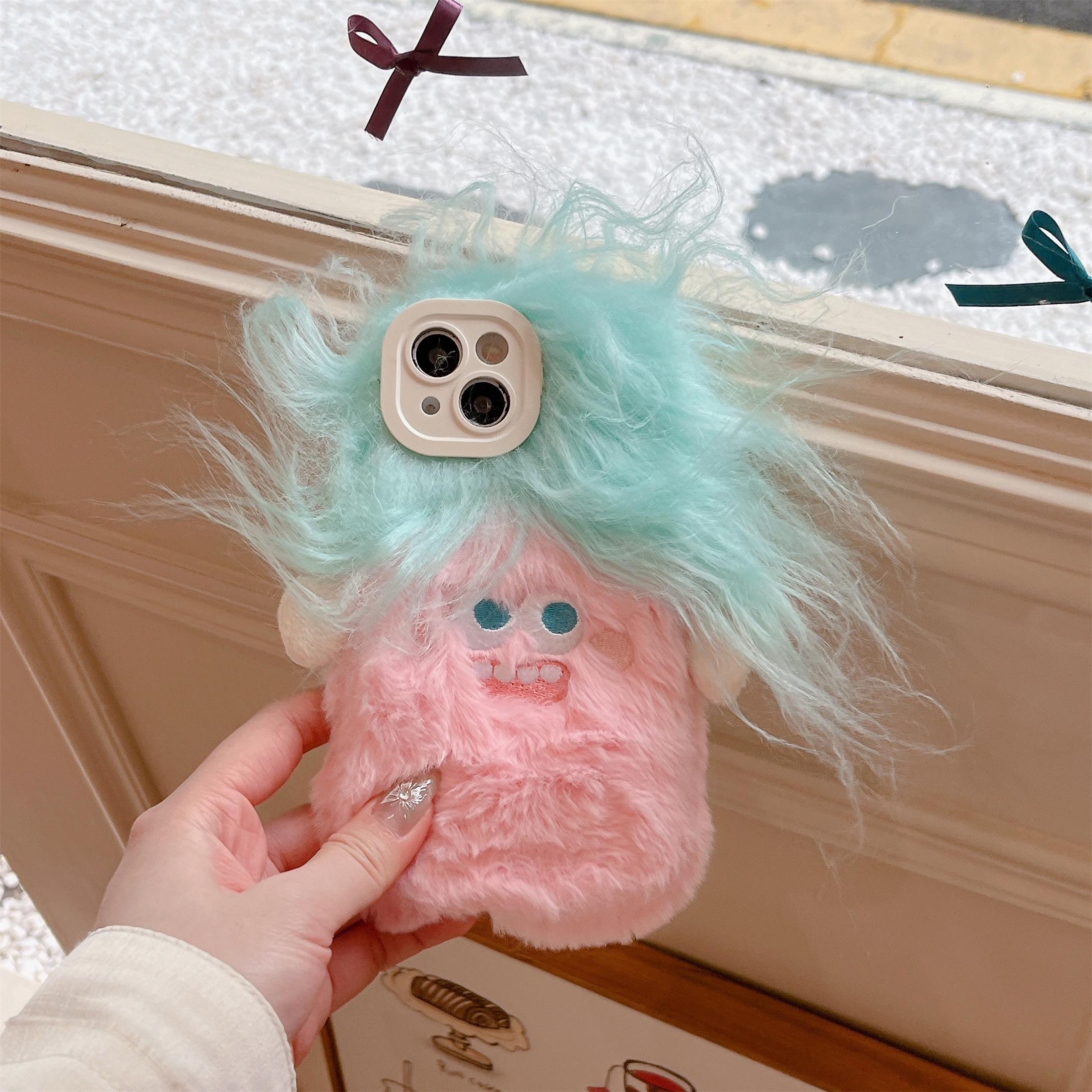 

Новый чехол для телефона Rapunzel Plush подходит для iPhone 15 14 13 12 11 Plus Pro Max Cartoon Cute Plush Case For iPhone 15