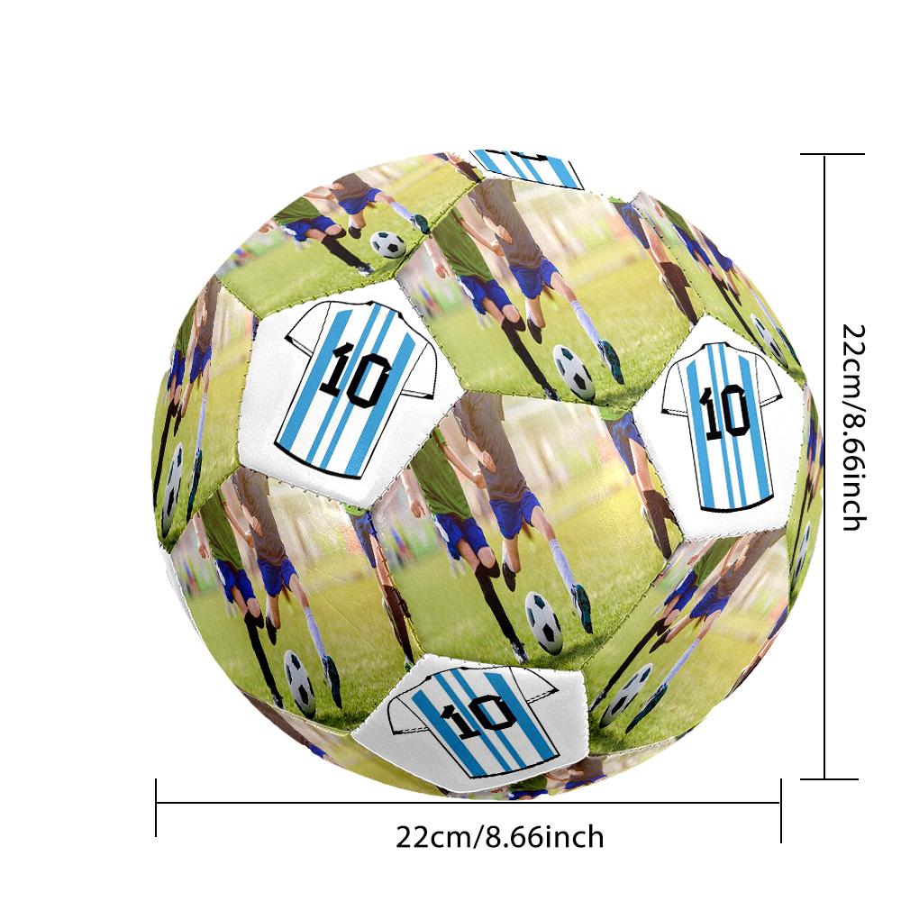 Soccer Players Action. Customize photos Size 5 Soccer Ball Machine-Stitched Indoor/Outdoor Training and Matches Customize Exclusive Personalized Name